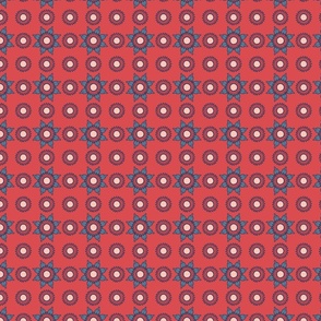Dahlia Stripes - Soft red (SMALL)