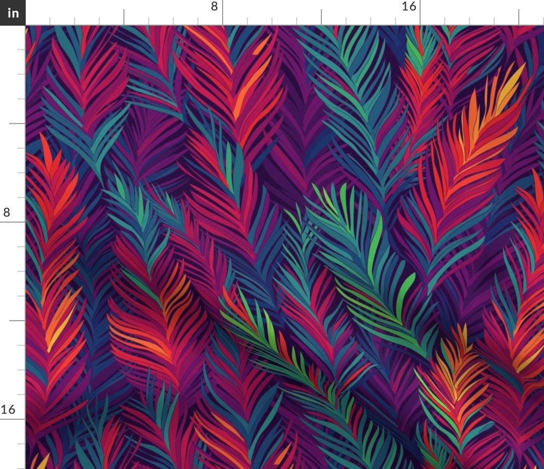 Neon colored feathers