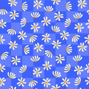 Checkered Daisy Blue