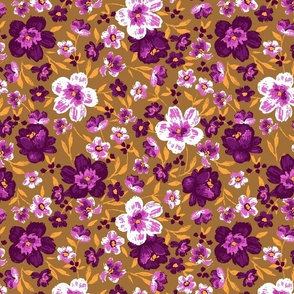Bronwyn Painted Floral - Mustard Small