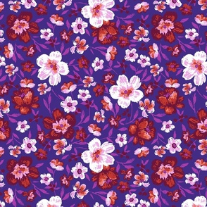 Bronwyn Painted Floral - Purple Small
