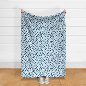 Dalmatian Spots Pattern in Bright Colors - Baby Blue and Royal Blue