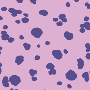 Dalmatian Spots Pattern in Bright Colors - Lilac Purple and Deep Amethyst