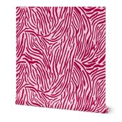 Zebra Stripe Pattern in Bright Colors - Raspberry Pink and Blush Pink