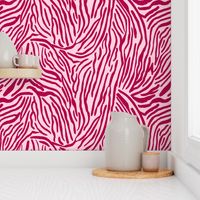 Zebra Stripe Pattern in Bright Colors - Raspberry Pink and Blush Pink