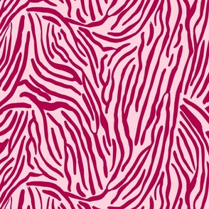 Zebra Stripe Pattern in Bright Colors - Raspberry Pink and Blush Pink