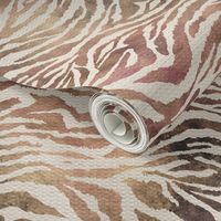 Watercolor Zebra Galaxy Textured  Small - Brown and Beige