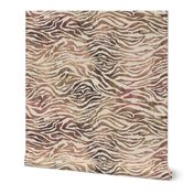 Watercolor Zebra Galaxy Textured  Small - Brown and Beige
