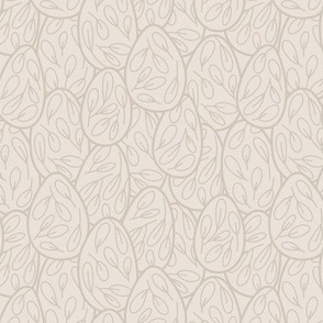 Small - Botanical eggs pattern in neutral colors