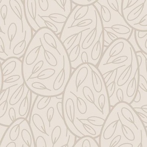 Medium - Botanical eggs pattern in neutral colors