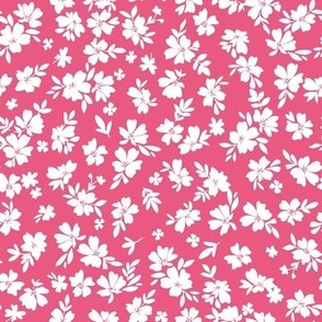 Two tone ditsy floral pink white