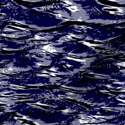 Water Movement 2 Waves Calm Serene Tranquil Textured Neutral Interior Monochromatic Blue Blender Fun Bright Colors Fresh Black Dark Navy Blue 000040 Bold Modern Abstract Geometric