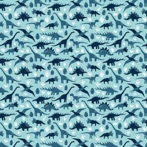 Mini - Blue dinosaur kids pattern