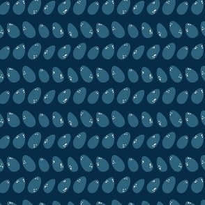 Mini - Navy blue dinosaur eggs repeat pattern