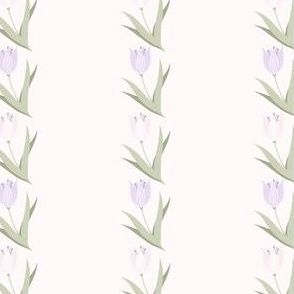 Tulip Stripe // Lavender, Light Pink, Spring Green // Little Girl // Mini