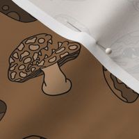 monster mushrooms monotone brown