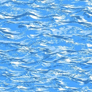 Water Movement 2 Waves Calm Serene Tranquil Textured Neutral Interior Monochromatic Blue Blender Fun Bright Pastel Colors Cornflower Blue 4CA6FF Fresh Modern Abstract Geometric