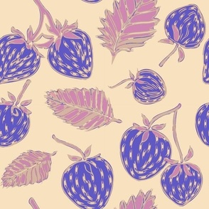  Blue And Pink Strawberries - Large