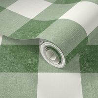 Big Gingham in fern green - 12 inch repeat