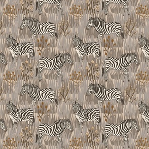 Zebras (8") - warm grey