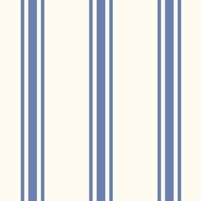 Stripes - blue & off-white