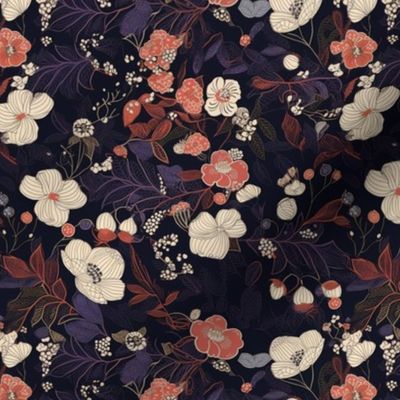 Japanese delicate floral pattern