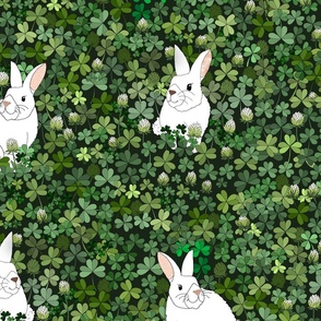 The Bunny Rabbit's Field of Clover (large scale) 
