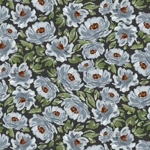 Xtra Small - Shae Florals - Charcoal Black