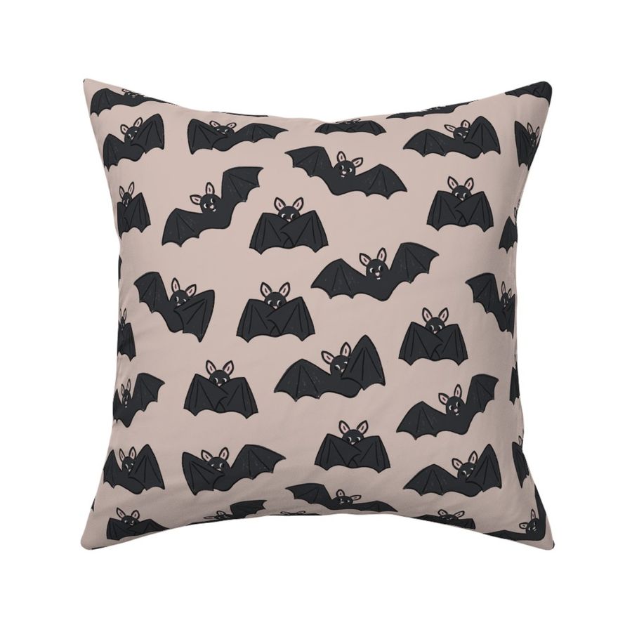 Peek A Boo Bats Grey-01 Fabric | Spoonflower