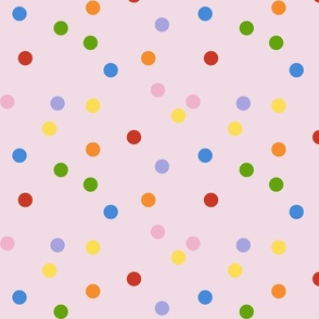 Round Sprinkles Colorful Pink No Outline- Large Print