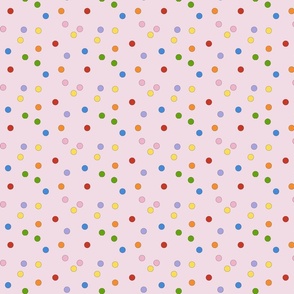Round Sprinkles Colorful Pink- Small Print