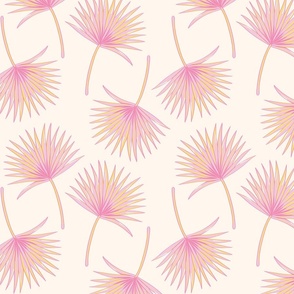 medium// Neutral Botanicals Palm Leaf Unicorn Pink