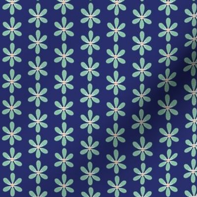 Folk Flower | SM Scale | Navy Blue and Green