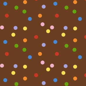 Round Sprinkles Colorful Chocolate No Outline- Large Print