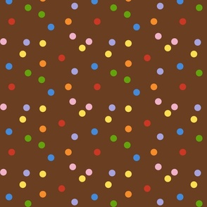Round Sprinkles Colorful Chocolate No Outline- Medium Print