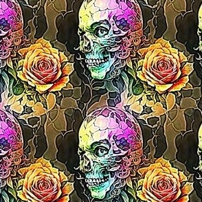 skulls and rose