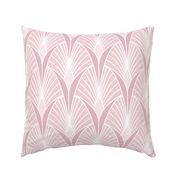 Art Deco Scallop Fans Cotton Candy Pink Large Scale