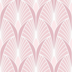 Art Deco Scallop Fans Cotton Candy Pink