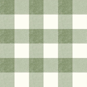 Big Gingham in Sage Green - 12 inch repeat