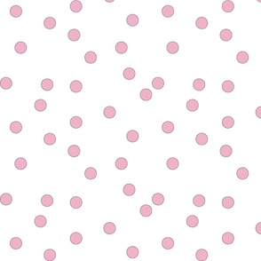 Round Sprinkles Pink on White- Large Print
