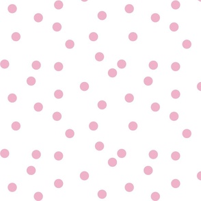 Round Sprinkles Pink on White No Outline- Large Print