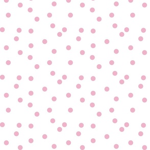 Round Sprinkles Pink on White No Outline- Medium Print