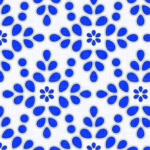 cobalt blue and white delftware drops normal scale
