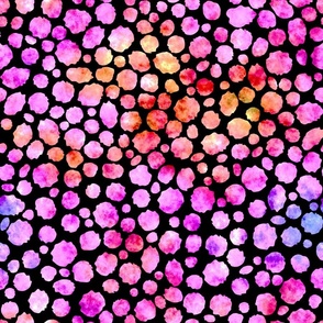 Watercolored Pink Rainbow spots, 18 inch