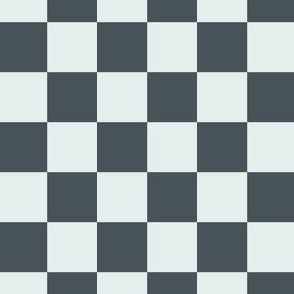 Retro Checkers for Midcentury Modern Home Decor, Fabric, & Wallpaper in Slate Blue
