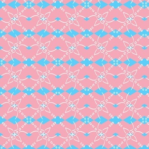 Trans Flag Geometric Diamond Pattern