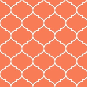 Pantone f87c56 Vibrant Orange Moroccan Trellis