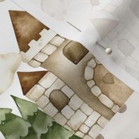 Beige Green Dragon Patchwork