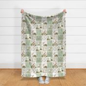 Beige Green Dragon Patchwork