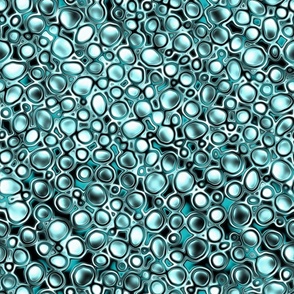 Water bubbles, aqua tones, 18 inch